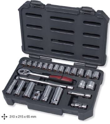 Coffret de 26 douilles 3/8" Basic KRAFTWERK 1012