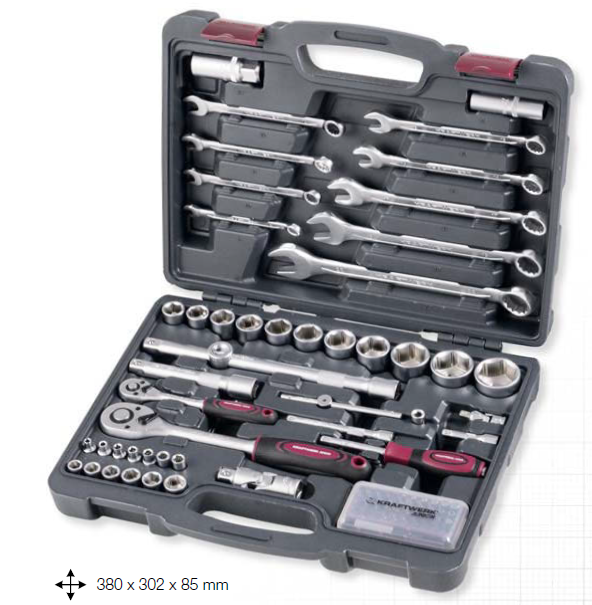 Coffret de 84 douilles 1/4"+1/2" Basic KRAFTWERK 1032