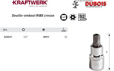 Douille-embout 1/2" rési-RIBE M11