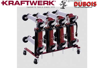 Jeu de 4 chariots hydrauliques 1360 kg KRAFTWERK 38116SET