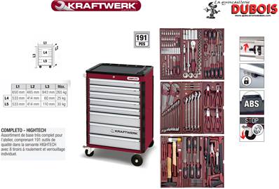 Servante 3908 avec 191 outils COMPLETO promotion