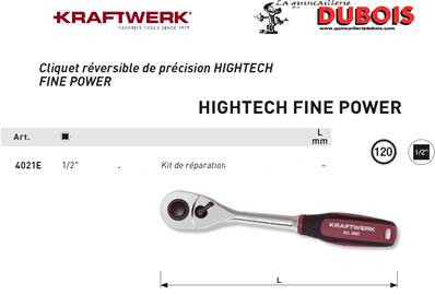 Kit de réparation pour cliquet 1/2" 4021 KRAFTWERK 4021E