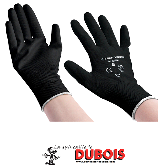 Gants de travail PU M (12 pcs.)