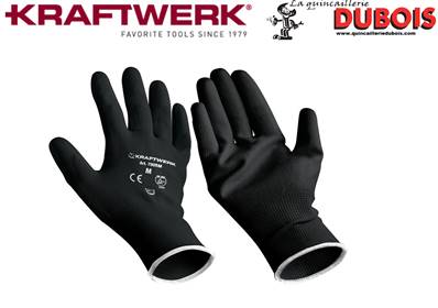 Gants de travail PU M (12 pcs.)