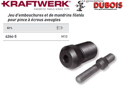 Mandrin fileté/embouchure M8 pour 4264