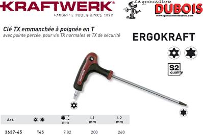 Tournevis TX emmanché en T T45