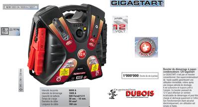 Booster de démarrage 12V GigaStart 3000