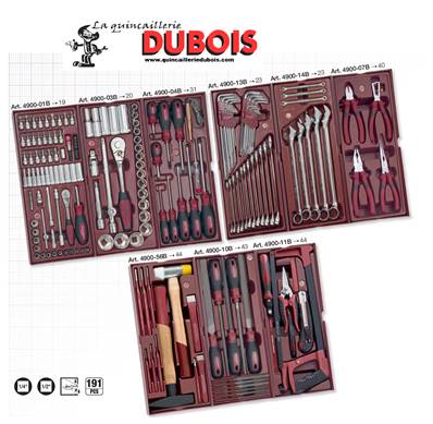 Ass. d'outils COMPLETO 191 p. 3 tiroirs