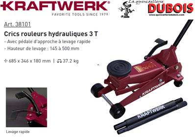 Cric rouleur universel 3 t