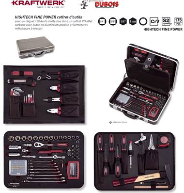 Coffret ABS de 175 outils KW Hightech KRAFTWERK 4015