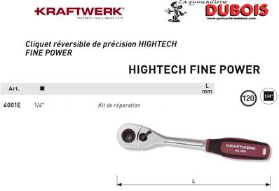 Kit de réparation pour cliquet 1/4" 4001 KRAFTWERK 4001E