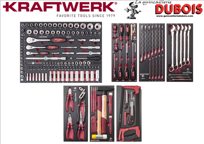 Assortiment d'outils, EVA, 1/4"+ 3/8"+ 1/2", 187 pcs. promotion