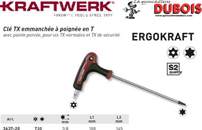 Tournevis TX emmanché en T T25