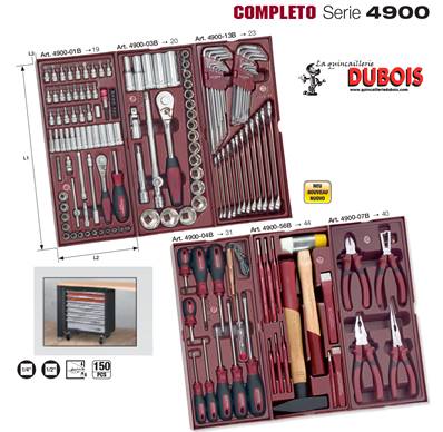 Ass. d'outils COMPLETO 150 p. 2 tiroirs