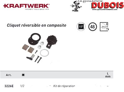 Kit de réparation pour cliquet 1/2" 3216 KRAFTWERK 3226E