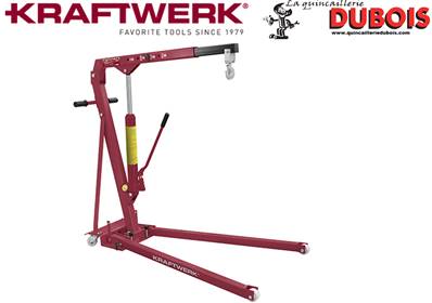 Grue d'atelier pliable de Luxe 2 t KRAFTWERK 38127