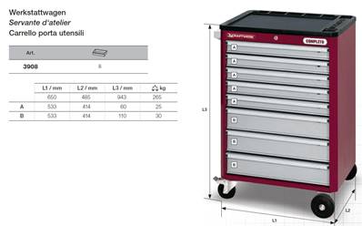 Servante d'atelier hightech 8 tiroirs promotion