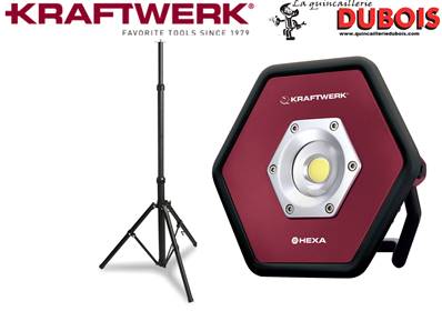 Baladeuse de travail LED HEXA 1000 + trépied KRAFTWERK 32039C