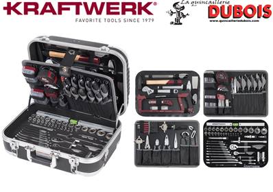 Coffret d'outils B100, en ABS, 1/4" + 1/2", 170 pcs. promotion