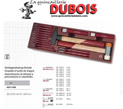 Coq. d'outils de frappe COMPLETO 17 p. KRAFTWERK 4901-06B