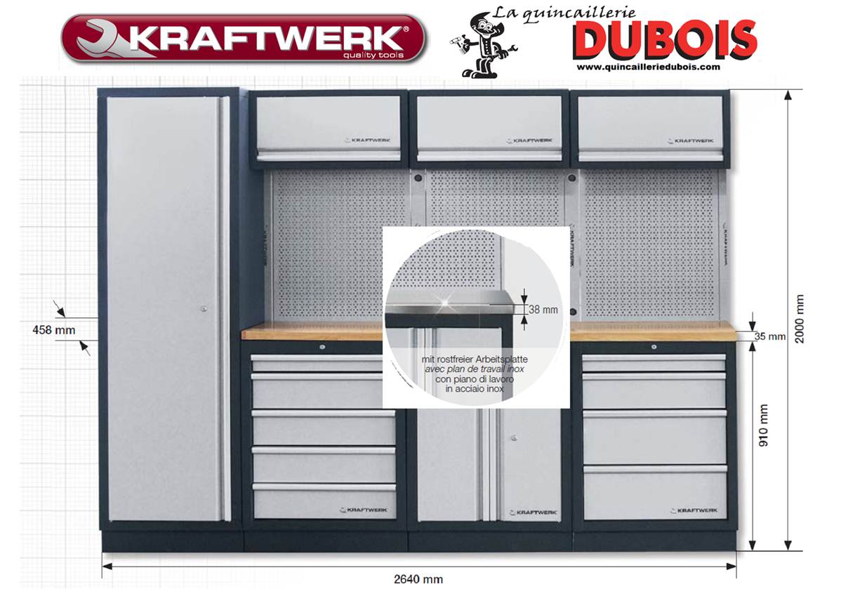 Mobilier d'atelier 4 éléments MOBILIO KRAFTWERK 3964BIX