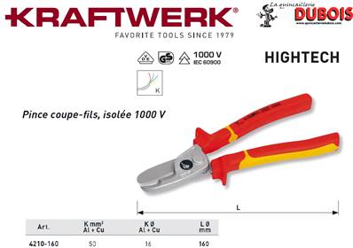 Coupe-fils VDE KW hightech 160 mm