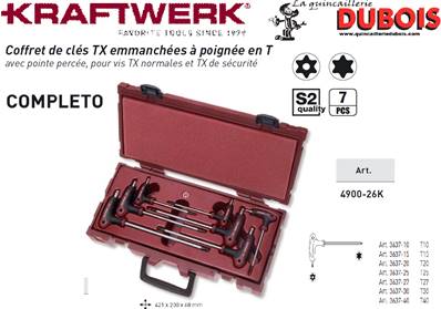 Coffret tournevis TX en T COMPLETO 7 p. promotion