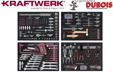 Assortiment d'outils, EVA, 60/40, 1/4"+ 3/8"+ 1/2", 339 pcs. KRAFTWERK PROMOTION