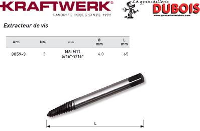 Extracteur de vis No. 3 M8-M11