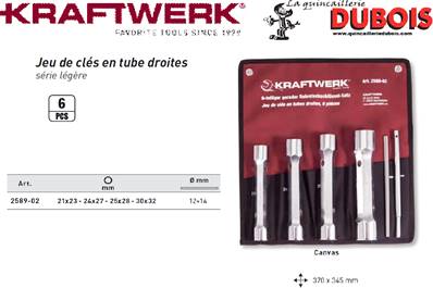 Jeu de 6 clés en tube droite 21-32 mm