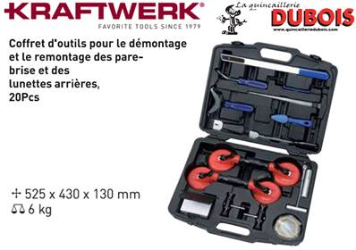 Coffret de démontage pare-brise 30 pcs KRAFTWERK 30805