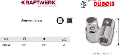 Augmentateur 1/2" F x 3/4" M
