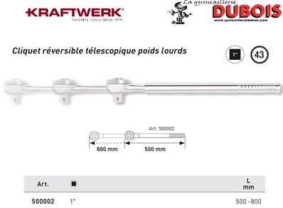 Cliquet réversible télescopique 1"