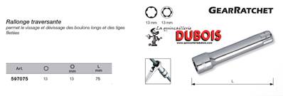 Rallonge 75 mm pour 13 mm GearRatchet KRAFTWERK 597075