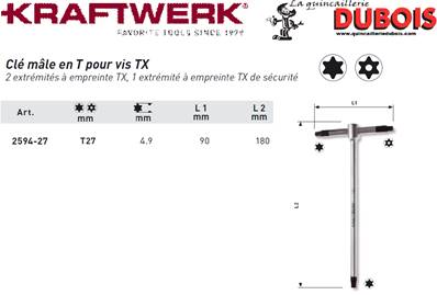 Clé en T pour TX et rési-TX T27
