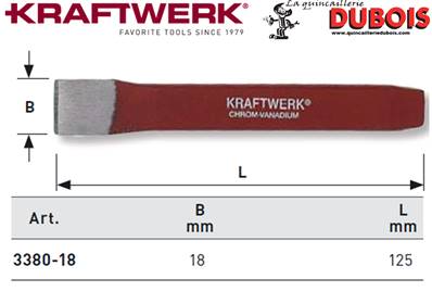 Burin plat 18 mm