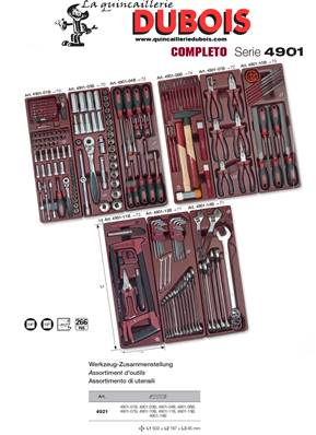Ass. d'outils COMPLETO 266 p. 3 tiroirs KRAFTWERK 4921