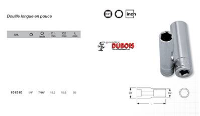Douille extra longue 1/4" 7/16"