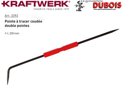 Pointe à tracer double pointes, 230 mm
