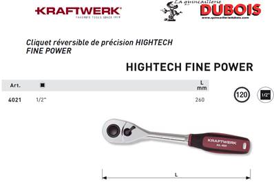 Cliquet réversible 1/2" 120 d. hightech