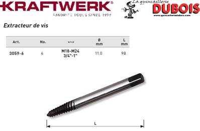 Extracteur de vis No. 6 M18-M24