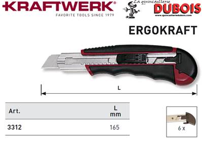 Couteau universel ergokraft 18 mm