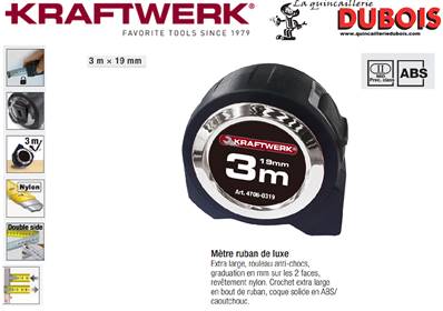 Mètre à ruban prof. 3 m x 19 mm