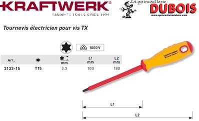 Tournevis électricien Rési-TX T15
