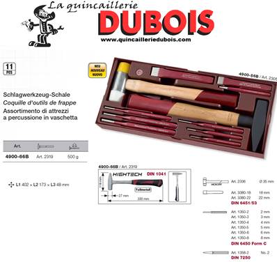 Coq. d'outils de frappe COMPLETO 11 p. KRAFTWERK 4900-66B