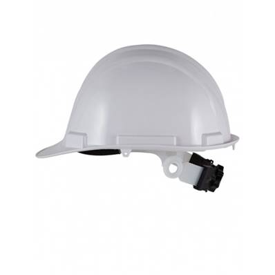 Casque de chantier avec cremaillere blanc