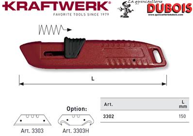 Couteau universel à lame rétractable KRAFTWERK 3302