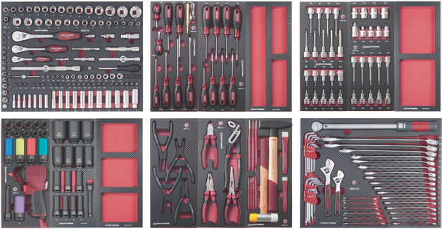 Assortiment d'outils, EVA, 1/4"+ 3/8"+ 1/2", 276 pcs. promotion