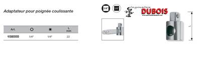 Adaptateur 1/4" pour poignée coulissante