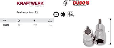 Douille-embout 1/2" TX T10